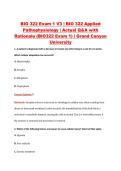 BIO 322 Exam 1 V3 &vert; BIO 322 Applied &NewLine;Pathophysiology &vert; Actual Q&A with &NewLine;Rationale &lpar;BIO322 Exam 1&rpar; &vert; Grand Canyon &NewLine;University 
