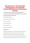 BIO 322 Exam 2 V1 &vert; BIO 322 Applied &NewLine;Pathophysiology &vert; Actual Q&A with &NewLine;Rationale &lpar;BIO322 Exam 2&rpar; &vert; Grand Canyon &NewLine;University 