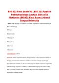 BIO 322 Final Exam V1&ndash;V3 &vert; BIO 322 Applied Pathophysiology &vert; Grand Canyon University &vert; Actual Q&A with Rationale &lpar;BIO322 Final Exam&rpar;