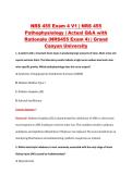 NRS 455 Exam 4 V1 &vert; NRS 455 &NewLine;Pathophysiology &vert; Actual Q&A with &NewLine;Rationale &lpar;NRS455 Exam 4&rpar; &vert; Grand &NewLine;Canyon University 