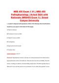 NRS 455 Exam 1 V1 &vert; NRS 455 &NewLine;Pathophysiology &vert; Actual Q&A with &NewLine;Rationale &lpar;NRS455 Exam 1&rpar; &vert; Grand &NewLine;Canyon University 