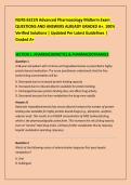 NURS 6521N Advanced Pharmacology Midterm Exam &NewLine;QUESTIONS AND ANSWERS ALREADY GRADED A&plus;&period; 100&percnt; &NewLine;Verified Solutions &vert; Updated Per Latest Guidelines &vert; &NewLine;Graded A&plus; 