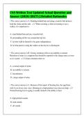 CNA Written Test Updated Actual Question and&NewLine;Answer &lpar;2026&sol;2027&rpar; &vert; Detailed Rationales