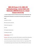 NRS 455 Exam 2 V2 &vert; NRS 455 &NewLine;Pathophysiology &vert; Actual Q&A with &NewLine;Rationale &lpar;NRS455 Exam 2&rpar; &vert; Grand &NewLine;Canyon University 