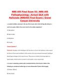 NRS 455 Final Exam V2 &vert; NRS 455 &NewLine;Pathophysiology &vert; Actual Q&A with &NewLine;Rationale &lpar;NRS455 Final Exam&rpar; &vert; Grand &NewLine;Canyon University