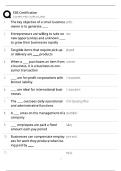 ESB Certification &sol; Entrepreneurship & Small Business v&period;2 Exam 2025-2026 &sol; Score 100&percnt; with Practice Test & Study Guide&NewLine;&NewLine;