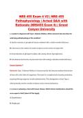 NRS 455 Exam 4 V2 &vert; NRS 455 &NewLine;Pathophysiology &vert; Actual Q&A with &NewLine;Rationale &lpar;NRS455 Exam 4&rpar; &vert; Grand &NewLine;Canyon University 