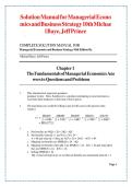 COMPLETE SOLUTION MANUAL FOR Managerial Economics and Business Strategy 10th Edition By Michael Baye&comma; Jeff Prince All Chapters included LATEST UPDATE&excl;&excl;&excl;