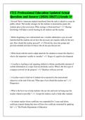 FTCE Professional Education Updated Actual&NewLine;Question and Answer &lpar;2026&sol;2027&rpar; &vert; Grade A&plus;