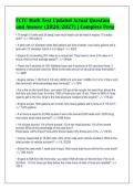 FCTC Math Test Updated Actual Question&NewLine;and Answer &lpar;2026&sol;2027&rpar; &vert; Complete Prep