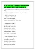 FCTC Math Test Updated Actual Question&NewLine;and Answer &lpar;2026&sol;2027&rpar; &vert; Grade A&plus;