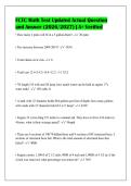 FCTC Math Test Updated Actual Question&NewLine;and Answer &lpar;2026&sol;2027&rpar; &vert; A&plus; Verified&NewLine;