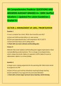 RN Comprehensive Predictor QUESTIONS AND &NewLine;ANSWERS ALREADY GRADED A&plus;&period; 100&percnt; Verified &NewLine;Solutions &vert; Updated Per Latest Guidelines &vert; &NewLine;Graded A&plus;