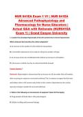 NUR 641EA Exam 1 V1 &vert; NUR 641EA &NewLine;Advanced Pathophysiology and &NewLine;Pharmacology for Nurse Educators &vert; &NewLine;Actual Q&A with Rationale &lpar;NUR641EA &NewLine;Exam 1&rpar; &vert; Grand Canyon University