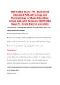 NUR 641EA Exam 1 V3 &vert; NUR 641EA &NewLine;Advanced Pathophysiology and &NewLine;Pharmacology for Nurse Educators &vert; &NewLine;Actual Q&A with Rationale &lpar;NUR641EA &NewLine;Exam 1&rpar; &vert; Grand Canyon University