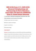 NUR 641EA Exam 2 V1 &vert; NUR 641EA &NewLine;Advanced Pathophysiology and &NewLine;Pharmacology for Nurse Educators &vert; &NewLine;Actual Q&A with Rationale &lpar;NUR641EA &NewLine;Exam 2&rpar; &vert; Grand Canyon University