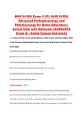 NUR 641EA Exam 4 V2 &vert; NUR 641EA &NewLine;Advanced Pathophysiology and &NewLine;Pharmacology for Nurse Educators &vert; &NewLine;Actual Q&A with Rationale &lpar;NUR641EA &NewLine;Exam 4&rpar; &vert; Grand Canyon Universit