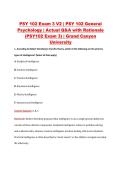 PSY 102 Exam 3 V2 &vert; PSY 102 General &NewLine;Psychology &vert; Actual Q&A with Rationale &NewLine;&lpar;PSY102 Exam 3&rpar; &vert; Grand Canyon &NewLine;University 