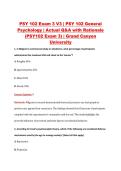 PSY 102 Exam 3 V1&ndash;V3 &vert; PSY 102 General Psychology &vert; Grand Canyon University &vert; Actual Q&A with Rationale &lpar;PSY102 Exam 3&rpar;