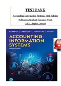 Accounting Information Systems&comma; 16th Edition by Marshall B Romney -ISBN&colon;9780730302476 All Chapters &lpar;1-24&rpar; Latest Test Bank