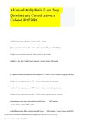 Advanced Arrhythmia Exam Prep&NewLine;Questions and Correct Answers&NewLine;Updated 2025&sol;2026 