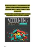 Accounting Theory&colon; Conceptual Issues in a Political and Economic Environment&comma; 9th Edition &vert; Test Bank &semi; Practice Exam Questions & Verified Answers &vert; Harry I&period; Wolk & James L&period; Dodd