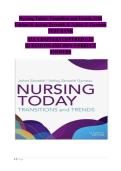 Nursing Today&colon; Transition & Trends&comma; 11th Edition &lpar;Zerwekh & Garneau&rpar; &vert; Test Bank&colon; Chapter 1&ndash;26 Exam Prep &semi; Verified Practice Questions & Answer Guide