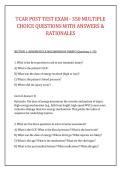 TCAR POST TEST EXAM - 350 MULTIPLE &NewLine;CHOICE QUESTIONS WITH ANSWERS & &NewLine;RATIONALES