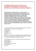 PATHOPHYSIOLOGY EXAM 3 300 ACTUAL &NewLine;QUESTIONS AND CORRECT ANSWERS WITH &NewLine;RATIONALE LATEST UPDATE ALREADY GRADED A&plus;