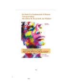 Test Bank for Fundamentals of Human Neuropsychology 8th Edition By Bryan Kolb&comma; Ian Whishaw&vert; All Chapters Included &vert; Answer Key &vert; Latest Update 2025