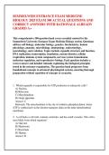 SEMMELWEIS ENTRANCE EXAM MEDICINE &NewLine;BIOLOGY 2025 EXAM 300 ACTUAL QUESTIONS AND &NewLine;CORRECT ANSWERS WITH RATIONALE ALREADY &NewLine;GRADED A&plus;