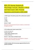 BIOL 252 Human Anatomy & Physiology II w&sol;Lab 2026&vert; Module 2 Urinary System & Kidneys &vert;100&plus; Questions and Answers with Rationales