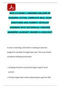 NUR 215 EXAM 3 &lpar;ARIZONA COLLEGE OF &NewLine;NURSING&rpar; ACTUAL COMPLETE REAL EXAM &NewLine;QUESTIONS AND CORRECT DETAILED &NewLine;ANSWERS WITH RATIONALES &lpar;VERIFIED &NewLine;ANSWERS&rpar; &vert;ALREADY GRADED A&plus;&lpar;2026&sol;2027&rpar; 