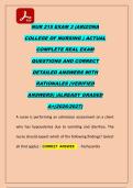 NUR 215 EXAM 3 &lpar;ARIZONA &NewLine;COLLEGE OF NURSING &rpar; ACTUAL &NewLine;COMPLETE REAL EXAM &NewLine;QUESTIONS AND CORRECT &NewLine;DETAILED ANSWERS WITH &NewLine;RATIONALES &lpar;VERIFIED &NewLine;ANSWERS&rpar; &vert;ALREADY GRADED &NewLine;A&plus;&lpar;2026&sol;2027&rpar;