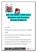 BIO 182 Exam 3 &vert; 350&plus; Exam Questions & Verified Answers &vert; Ecology&comma; Biodiversity&comma; Climate Change&comma; Species Interactions & Population Dynamics