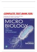 COMPLETE TEST BANK FOR&colon; Microbiology with Diseases by Taxonomy 6th Edition by Robert Bauman &lpar;Author&rpar; Latest Update&period;