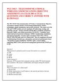 WGU D413 &ndash; TELECOMMUNICATIONS & &NewLine;WIRELESS COMMUNICATIONS OBJECTIVE &NewLine;ASSESSMENT &vert; OA EXAM 300 ACTUAL &NewLine;QUESTIONS AND CORRECT ANSWERS WITH &NewLine;RATIONALE