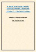 NUR 3066 QUIZ 1 QUESTIONS AND ANSWERS &vert; NURSING STUDY GUIDE