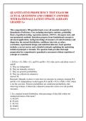 QUANTITATIVE PROFICIENCY TEST EXAM 300 &NewLine;ACTUAL QUESTIONS AND CORRECT ANSWERS &NewLine;WITH RATIONALE LATEST UPDATE ALREADY &NewLine;GRADED A&plus; 
