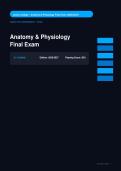 Jersey College Anatomy & Physiology Final Exam Actual 2026&sol;2027 &ndash; Complete Exam-Style Questions &vert; 100&percnt; Verified &ndash; Pass Guaranteed &ndash; A&plus; Graded 