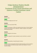 Felipe Barbosa Shadow Health&NewLine;Integumentary&NewLine;Treatment PLAN EXAM Questions and&NewLine;Answers Verified Solutions Latest&NewLine;Update