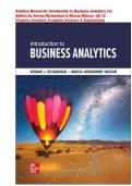 Solution Manual for Introduction to Business Analytics 1st Edition by Vernon Richardson & Marcia Watson &ndash; ISBN-13 978-1265454340  -All 12 Chapters Included &period;Complete Answers & Explanations