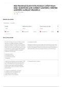 HESI PHARMACOLOGY EVOLVE EXAM LATEST EXAM 2026 &vert; QUESTIONS AND CORRECT ANSWERS &vert; VERIFIED ANSWERS &vert; ALREADY GRADED A&plus;