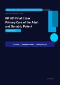 NR 601 Primary Care Adult & Geriatric Patient Final Exam Actual 2026&sol;2027 &ndash; Complete Exam-Style Questions &vert; 100&percnt; Verified &ndash; Pass Guaranteed &ndash; A&plus; Graded