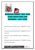 Missouri Permit Test 2026 &vert; 200&plus; Exam Questions & Verified Answers &vert; Missouri Driver's Permit&comma; Road Signs&comma; Traffic Laws&comma; Roundabouts & Safe Driving