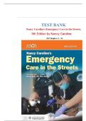 Test Bank For Nancy Caroline&rsquo;s Emergency Care in the Streets&comma; 9th Edition by Nancy Caroline&comma; All Chapters 1 - 53 LATEST