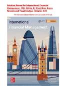 Solution Manual for International Financial Management&comma; 10th Edition By Cheol Eun&comma; Bruce Resnick and Tuugi Chuluun&vert; ISBN-13 &rlm; &colon; &lrm; 978-1266224058 &vert;  Chapter 1-21 &vert; All Chapters 