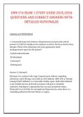 CMN 574 EXAM 1 STUDY GUIDE 2025&sol;2026 &NewLine;QUESTIONS AND CORRECT ANSWERS WITH &NewLine;DETAILED RATIONALES 