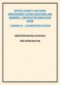 SUFFOLK COUNTY LAW HOME IMPROVEMENT LICENSE QUESTIONS AND ANSWERS &vert; CONTRACTOR EXAM STUDY GUIDE