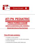 ATI PN Pediatric Exam V2 &lpar;2026&sol;2027&rpar; &vert; Verified NGN Case Scenarios & Rationales PDF&NewLine;&NewLine;